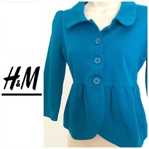 H&M Blue Linen Jacket